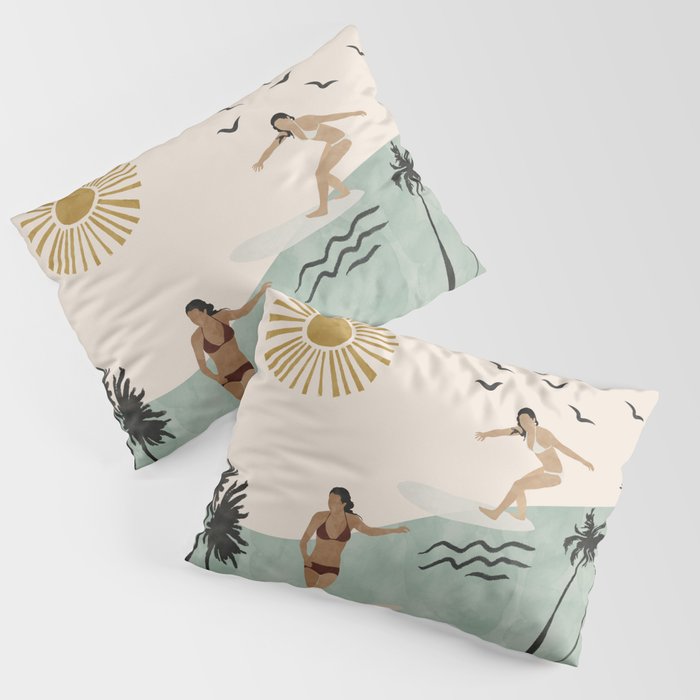 Sun sea and surf Pillow Sham Gallery Image 3