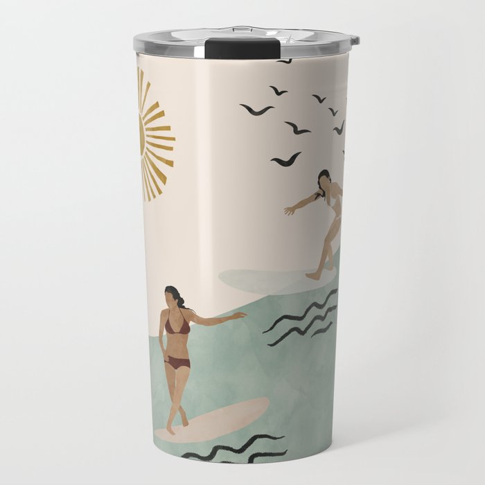 Sun sea and surf Travel Mug Gallery Image 1