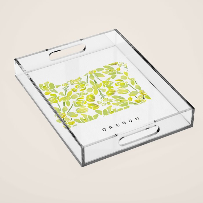 Oregon State Flower - Tall Oregon Grape Acrylic Tray Gallery Image 1
