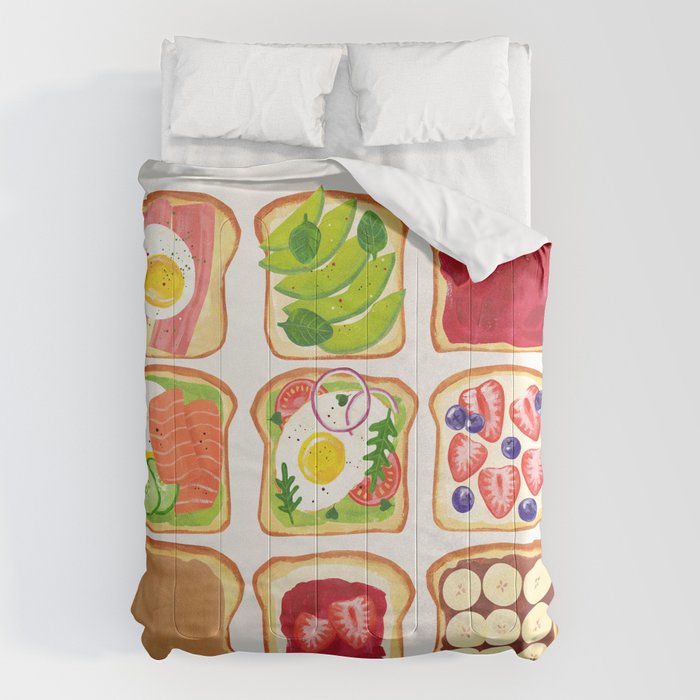 The Toast Club: Brunch Art Comforter Gallery Image 1