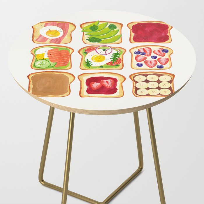 The Toast Club: Brunch Art Side Table Gallery Image 2
