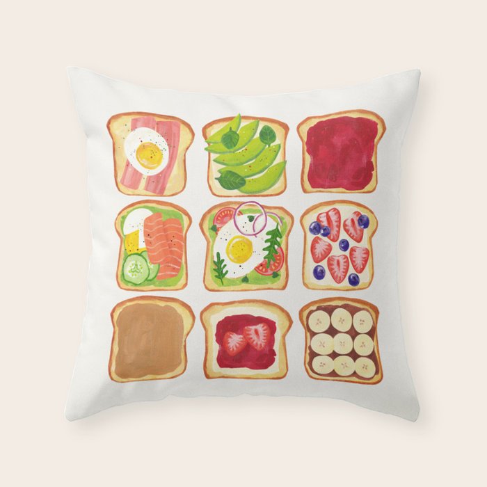 The Toast Club: Brunch Art Throw Pillow Gallery Image 6