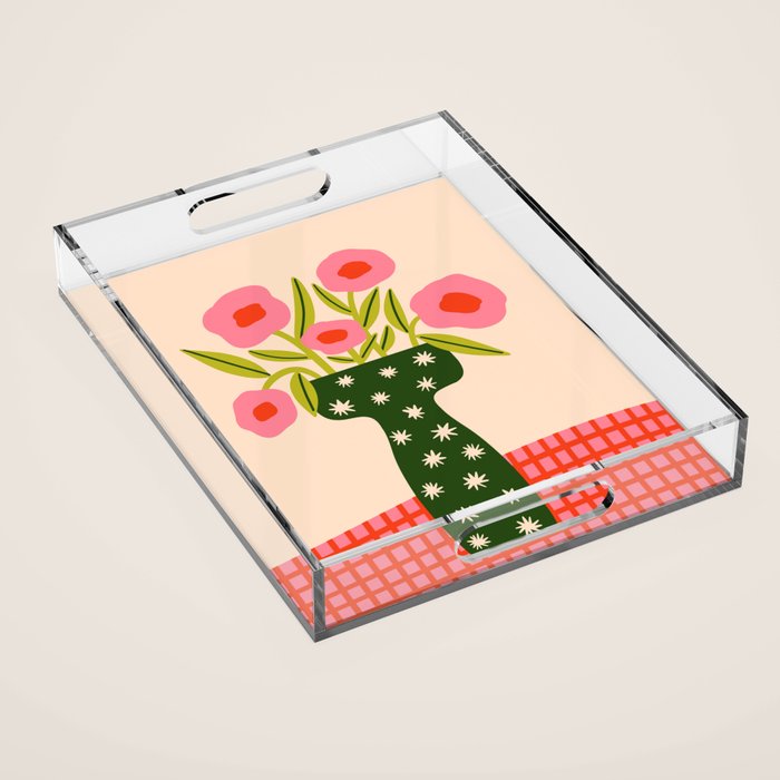 Festive Vase  Acrylic Tray Gallery Image 1