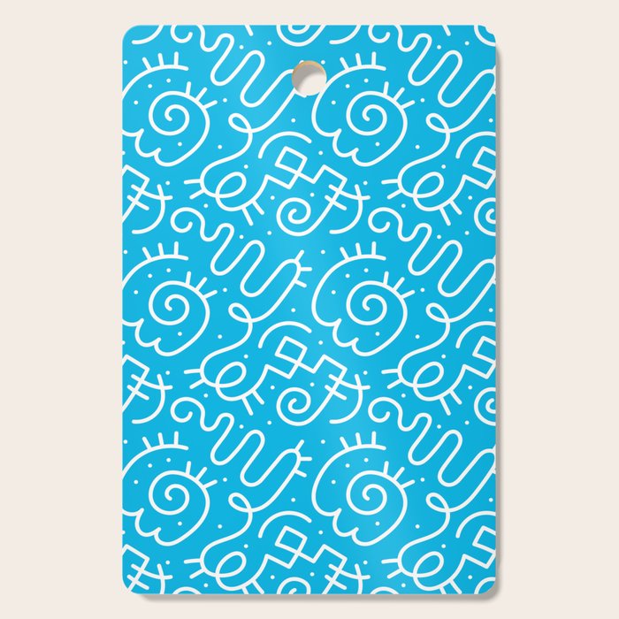 Fun abstract line doodle art pattern Cutting Board Gallery Image 1