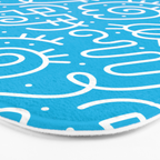 Fun abstract line doodle art pattern Bath Mat Gallery Image 3