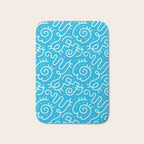 Fun abstract line doodle art pattern Bath Mat Gallery Image 1