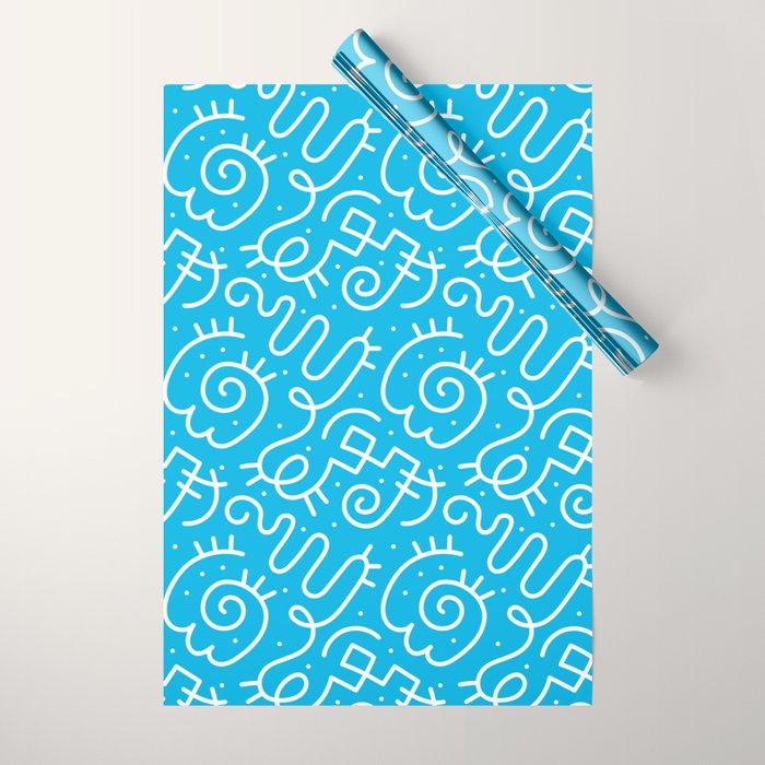 Fun abstract line doodle art pattern Wrapping Paper Gallery Image 1