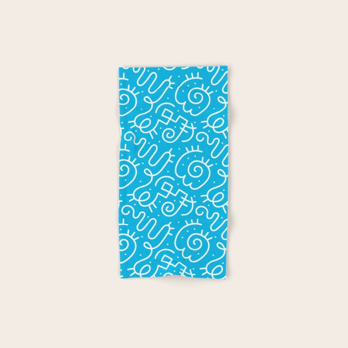 Fun abstract line doodle art pattern Bath Towel Gallery Image 1