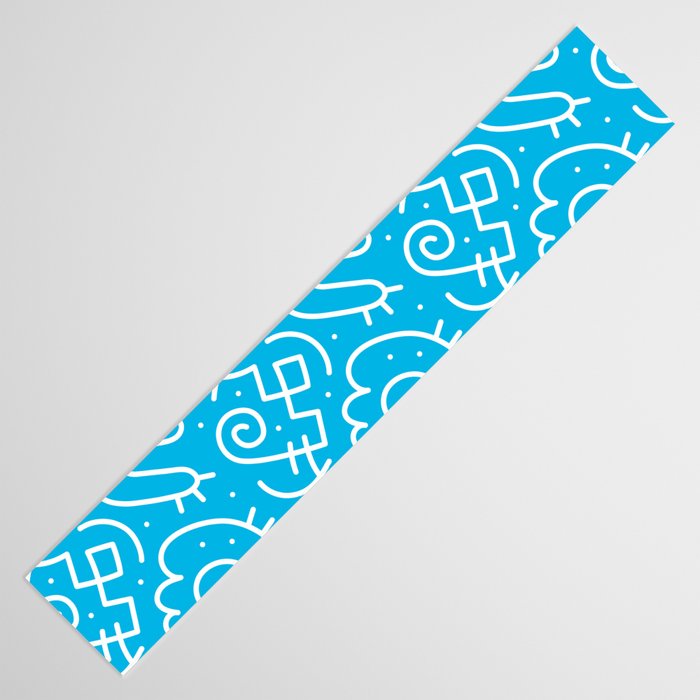 Fun abstract line doodle art pattern Table Runner Gallery Image 3