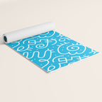 Fun abstract line doodle art pattern Yoga Mat Gallery Image 2