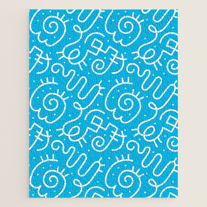 Fun abstract line doodle art pattern Jigsaw Puzzle Gallery Image 1