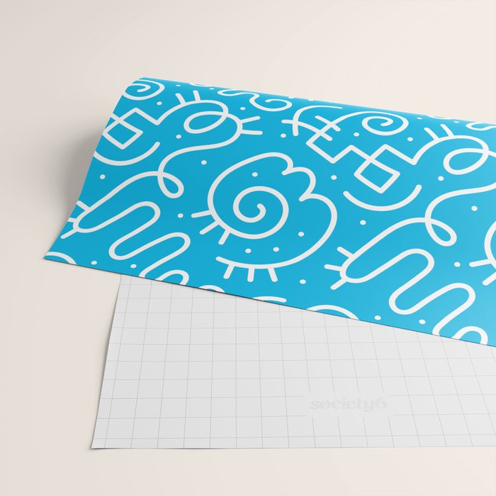 Fun abstract line doodle art pattern Wrapping Paper Gallery Image 2