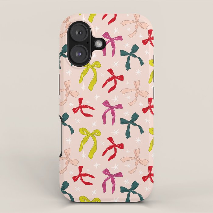 Festive Bows And Ribbons Pattern iPhone Case Gallery Image 1