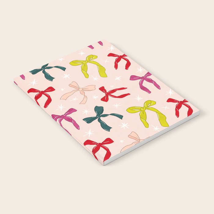 Festive Bows And Ribbons Pattern Notebook Gallery Image 2