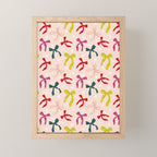 Festive Bows And Ribbons Pattern Mini Art Print Gallery Image 1