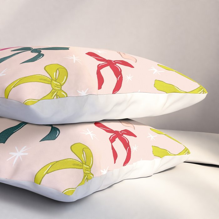 Festive Bows And Ribbons Pattern Pillow Sham Gallery Image 3