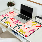 Festive Bows And Ribbons Pattern Desk Mat Gallery Image 2