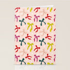 Festive Bows And Ribbons Pattern Stationery Card Gallery Image 2