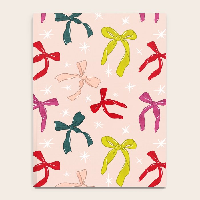 Festive Bows And Ribbons Pattern Notebook Gallery Image 4