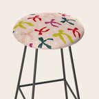 Festive Bows And Ribbons Pattern Stool Gallery Image 2
