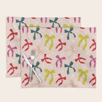 Festive Bows And Ribbons Pattern Placemat Gallery Image 1