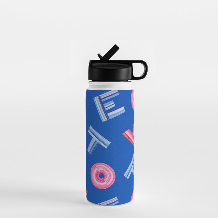 Cast Your Vote | Hand-Lettered Pattern in Blue Water Bottle Gallery Image 1
