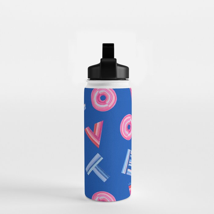 Cast Your Vote | Hand-Lettered Pattern in Blue Water Bottle Gallery Image 2