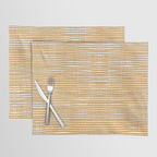 Mustard Yellow Striped Abstract Pattern Placemat Gallery Image 1