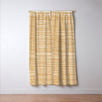 Mustard Yellow Striped Abstract Pattern Window Curtain Gallery Image 3
