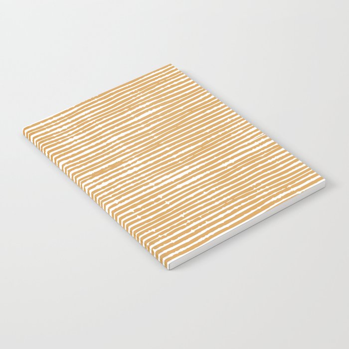 Mustard Yellow Striped Abstract Pattern Notebook Gallery Image 1
