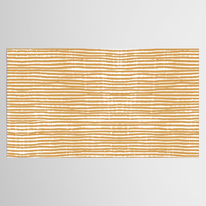 Mustard Yellow Striped Abstract Pattern Tablecloth Gallery Image 2
