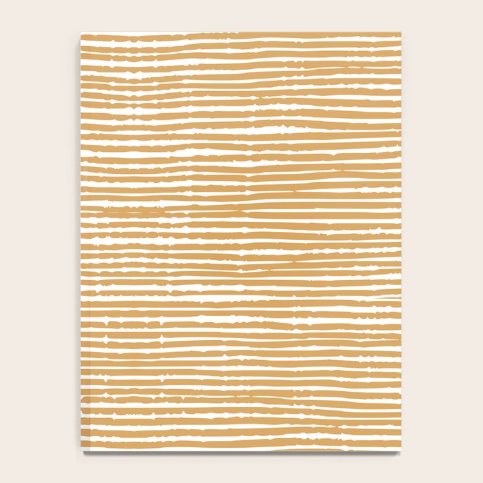 Mustard Yellow Striped Abstract Pattern Notebook Gallery Image 4