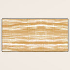 Mustard Yellow Striped Abstract Pattern Desk Mat Gallery Image 3