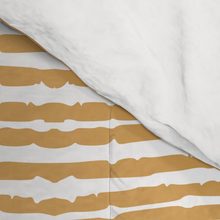 Mustard Yellow Striped Abstract Pattern Comforter Gallery Image 4