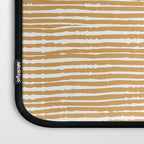 Mustard Yellow Striped Abstract Pattern Laptop Sleeve Gallery Image 3