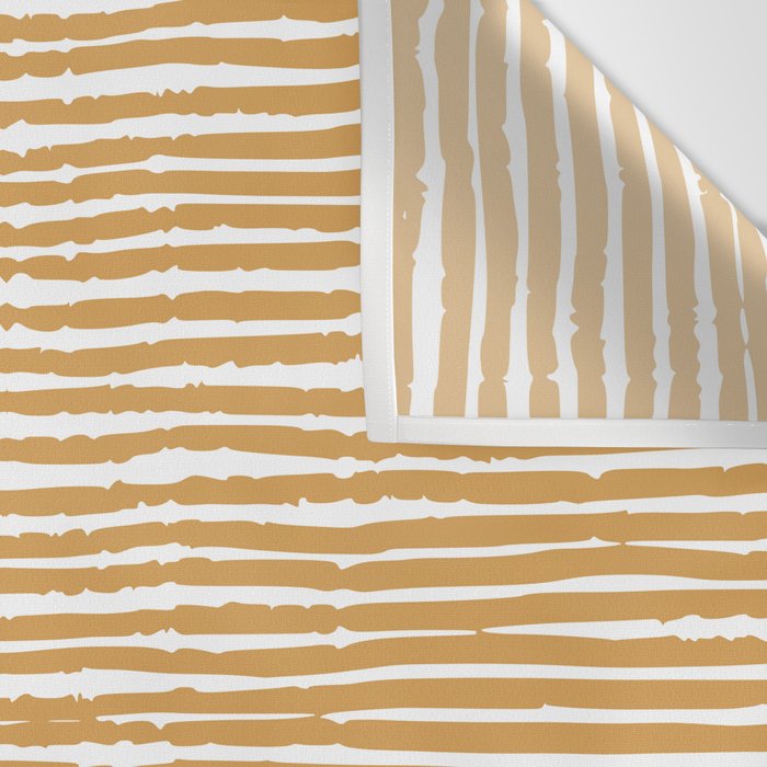 Mustard Yellow Striped Abstract Pattern Wall Tapestry Gallery Image 3
