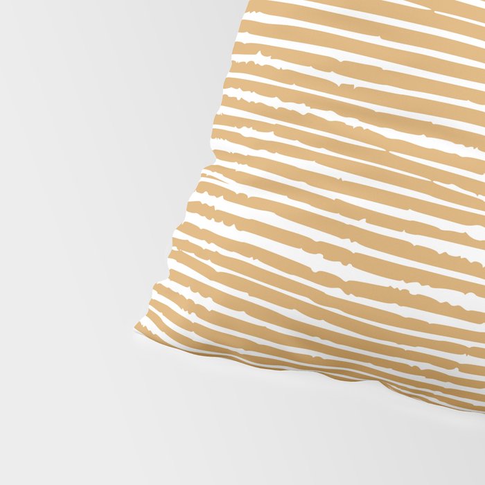 Mustard Yellow Striped Abstract Pattern Pillow Sham Gallery Image 4