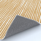 Mustard Yellow Striped Abstract Pattern Rug Gallery Image 4