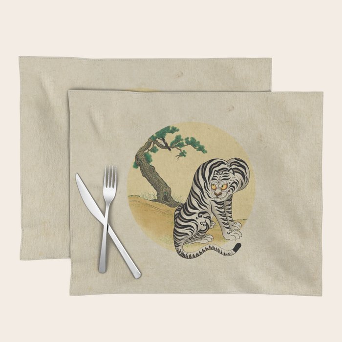 Tiger with magpie type-D : Minhwa-Korean traditional/folk art Placemat Gallery Image 1