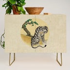 Tiger with magpie type-D : Minhwa-Korean traditional/folk art Credenza Gallery Image 1
