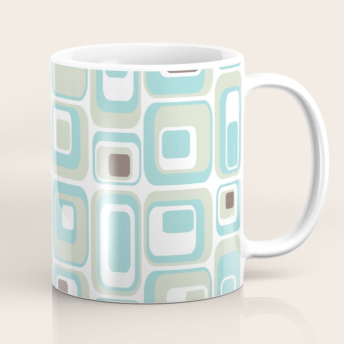 Retro Rectangles Mid Century Modern Geometric Vintage Style Coffee Mug Gallery Image 1