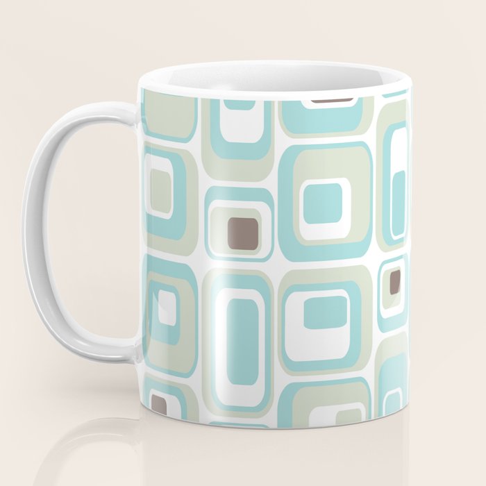 Retro Rectangles Mid Century Modern Geometric Vintage Style Coffee Mug Gallery Image 3