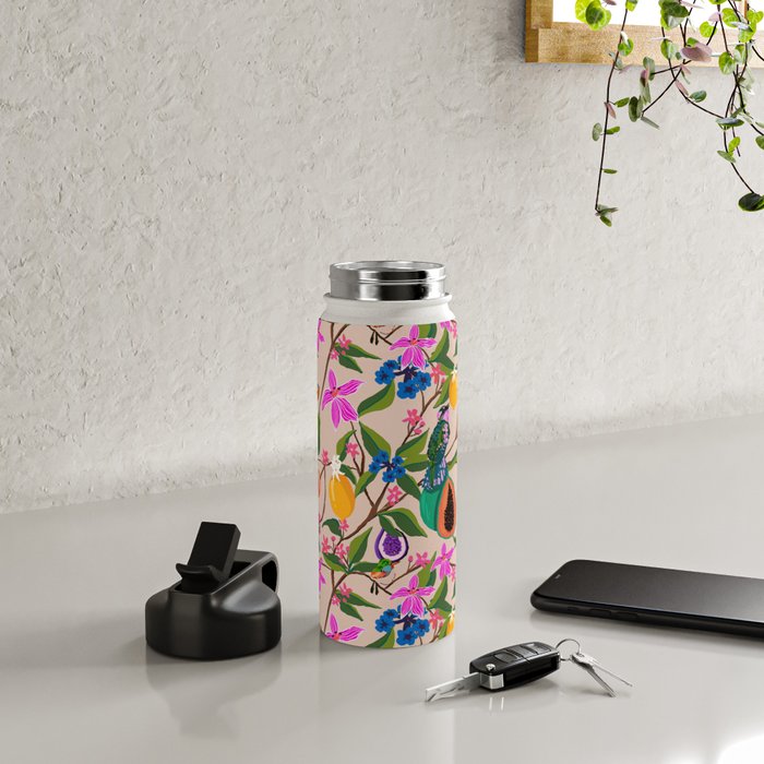 Summer vibes in tropical jungle Water Bottle Gallery Image 4