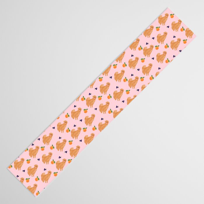 Golden Retriever and Fruits Pink Table Runner Gallery Image 3