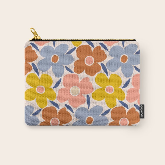 Retro Vintage Floral - 2  Carry All Pouch Gallery Image 1