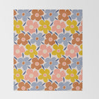 Retro Vintage Floral - 2  Throw Blanket Gallery Image 2