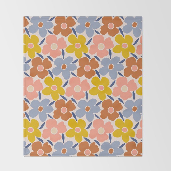 Retro Vintage Floral - 2  Throw Blanket Gallery Image 2