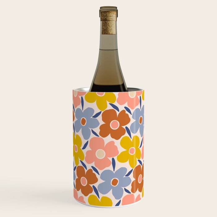Retro Vintage Floral - 2  Wine Chiller Gallery Image 1
