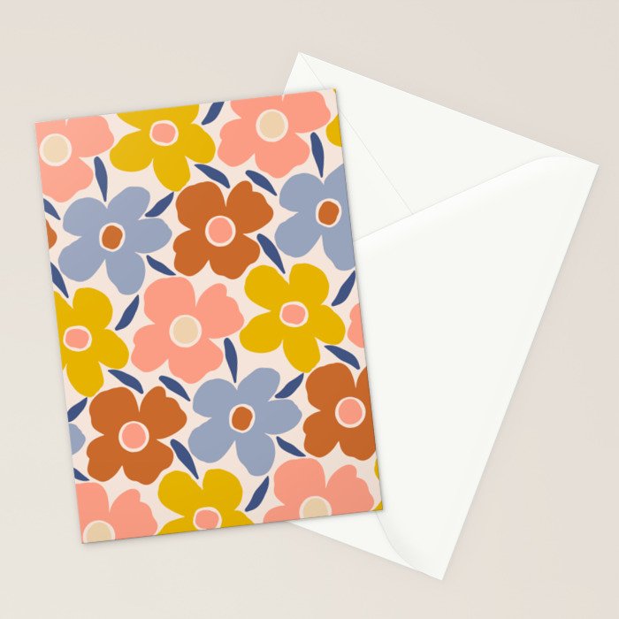 Retro Vintage Floral - 2  Stationery Card Gallery Image 2