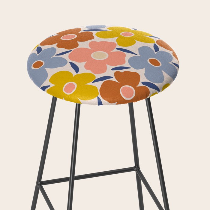 Retro Vintage Floral - 2  Stool Gallery Image 2